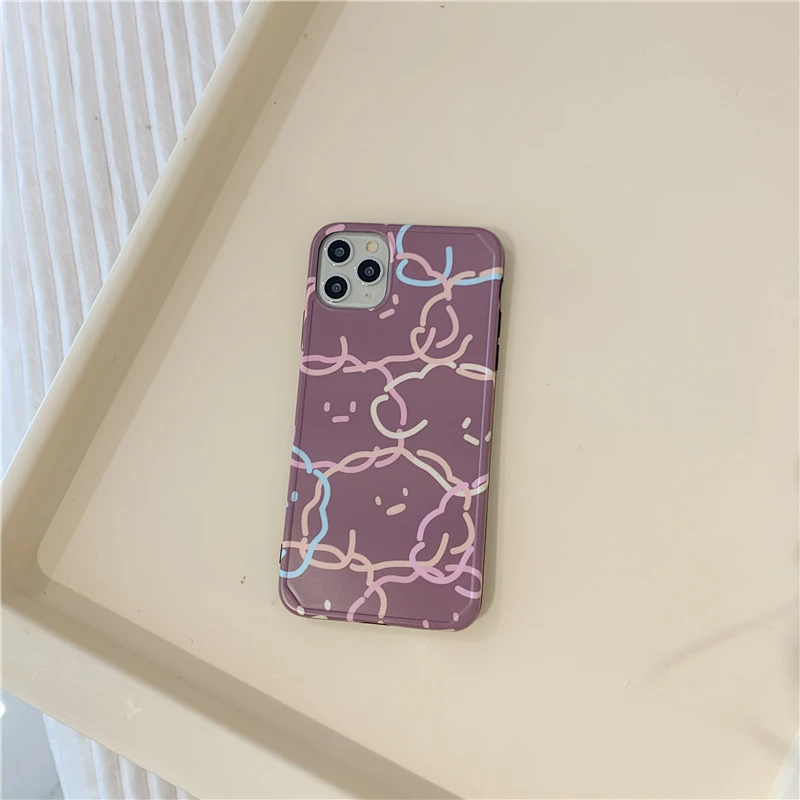 Простой линейный облачный чехол для телефона для iphone 11promax XS Max чехол для iphone X XR 7 8 Plus, модные мягкие чехлы IMD с рисунком