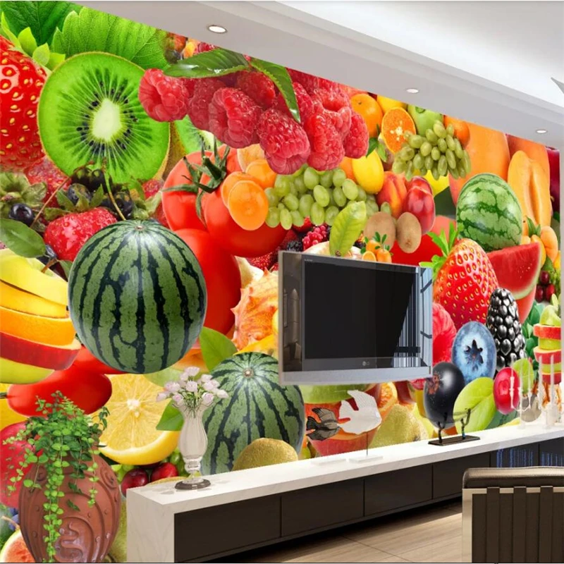 

Большие настенные росписи wellyu papel de parede, стильное украшение для дома, красивый фруктовый телевизор, диван, обои на стену