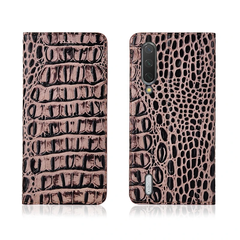 

Crocodile Back Pattern Genuine Real Leather Magnetic Flip Phone Bag For Xiaomi CC9/Xiaomi CC9e Phone Case Standing Coque Funda