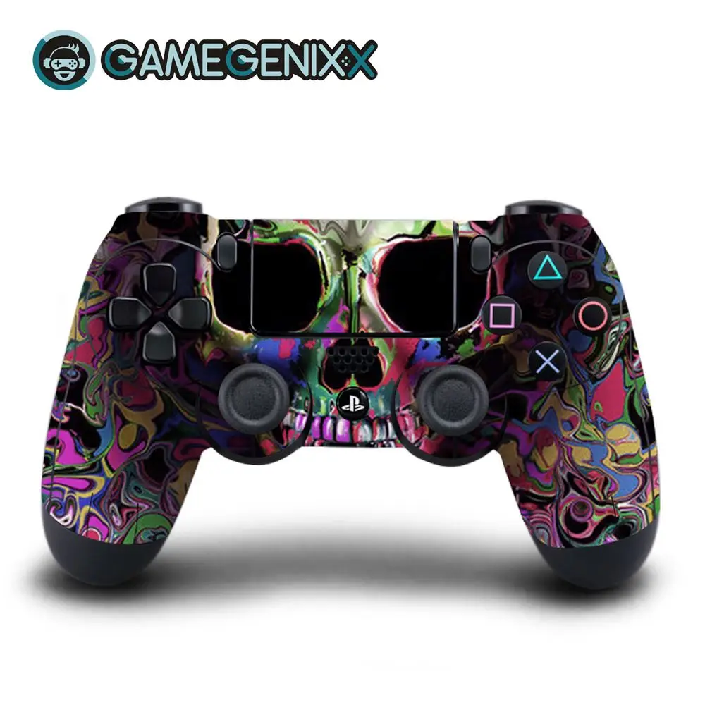

GAMEGENIXX Skin Sticker Vinyl Wrap Cover for Playstation PS4 Controller Daulshock 4 - Custom Skull