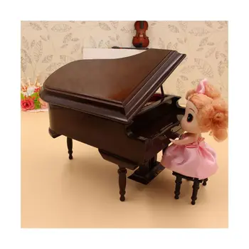 

1Set Exquisite Wood Mini Piano Model Musical Instrument Replica Home Decor Gift