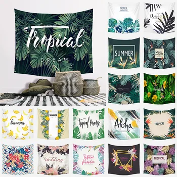 

tropical european tropical green tapestry amazon fashion home hanging cloth Decorative background wall square sand beach towel