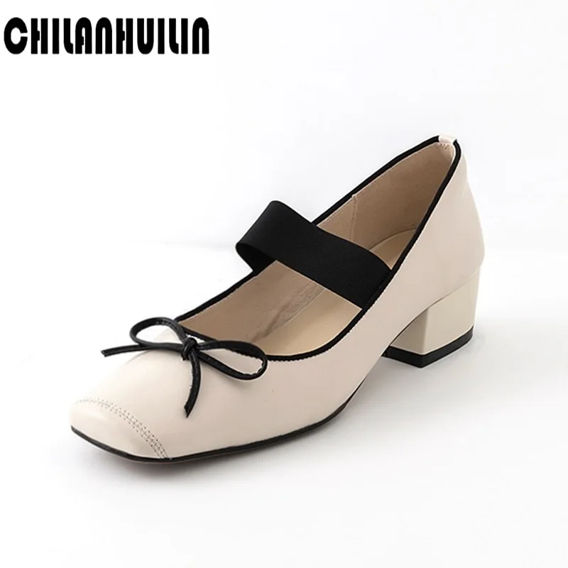 

new spring autumn shoes high heels shoes woman pumps ladies casual ankle strap square toe platform party dress nude shoes mujer