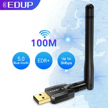 EDUP 100M Long Range USB Bluetooth 5.0 Adapter High Gain for PC&Desktop Laptop Bluetooth Dongle EDR Wireless Receiver Transfer