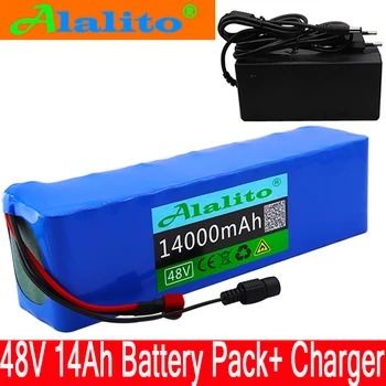 

Alalito 48v 14h 13S3P Lithium ion Battery Pack For 48V E-bike Electric bicycle Scooter with discharge BMS + charge