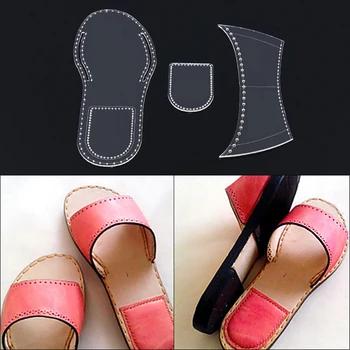 

Lychee Life Slipper Sewing Pattern Acrylic Leather Template DIY Handmade Leathercrafts Supplies