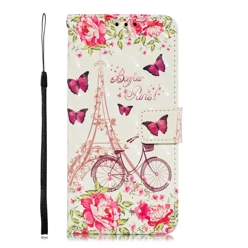Tower Bicycle 6 COOLY 3D мультяшный чехол для Samsung Galaxy A7 A9 Star A8 A6+ задняя крышка на A5 Магнитный кожаный бумажник флип-чехол для телефона - Цвет: Tower Bicycle 6