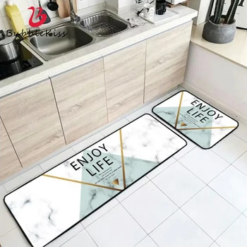 

Bubble Kiss Kitchen Floor Mat Nordic Marble Gold Line Washable Rug Home Corridor Slip Floor Mat Doormat Dining Table Foot Pad