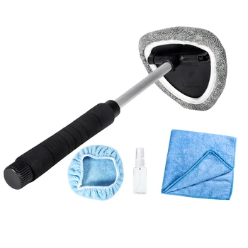 

5pcs/set Car Window Cleaning Kit Telescopic Brush Microfiber Towel Spray Bottle Spray Bottle Car Cleaning Tools