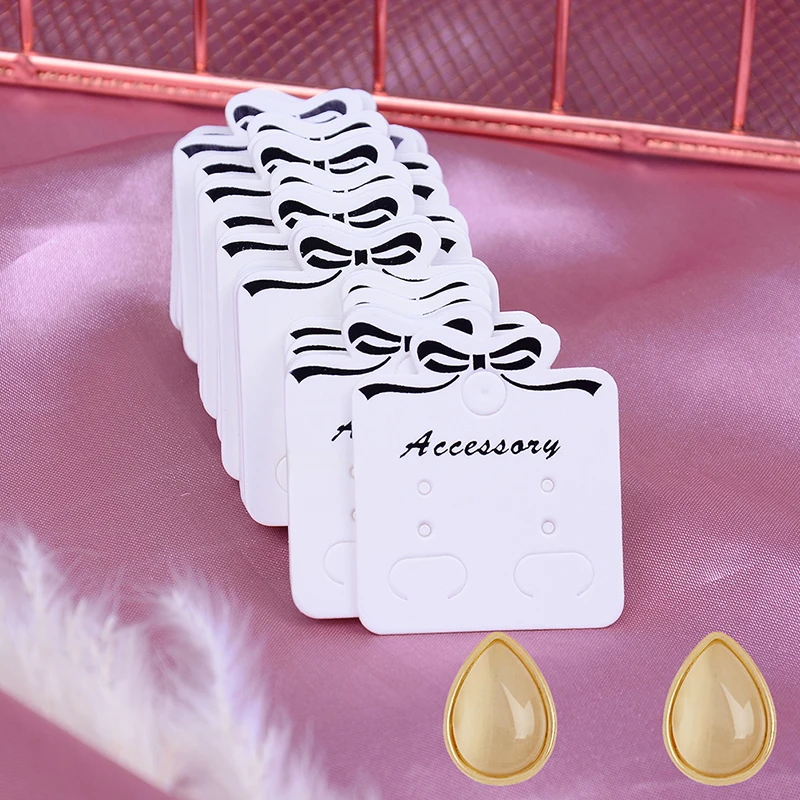 

100Pcs Necklace/Earring/Hairpin/Pendant Packing Cardboard Jewelry Displays Paper Kraft Ear Studs Card Tag Marking Label Tags