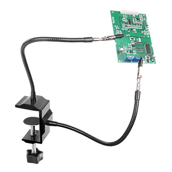 

2pc Table Clamp Soldering Holder Flexible Arms Alligator Clips Bench Vise Aluminum Soldering Station Welding Repair Tool
