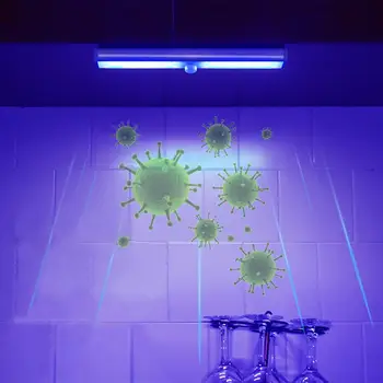 

UV Disinfection Lamp Infrared Sensor And Light Sensor UV Sterilization Light USB Charging UV Light Bulb For Cabinet Wardrobe