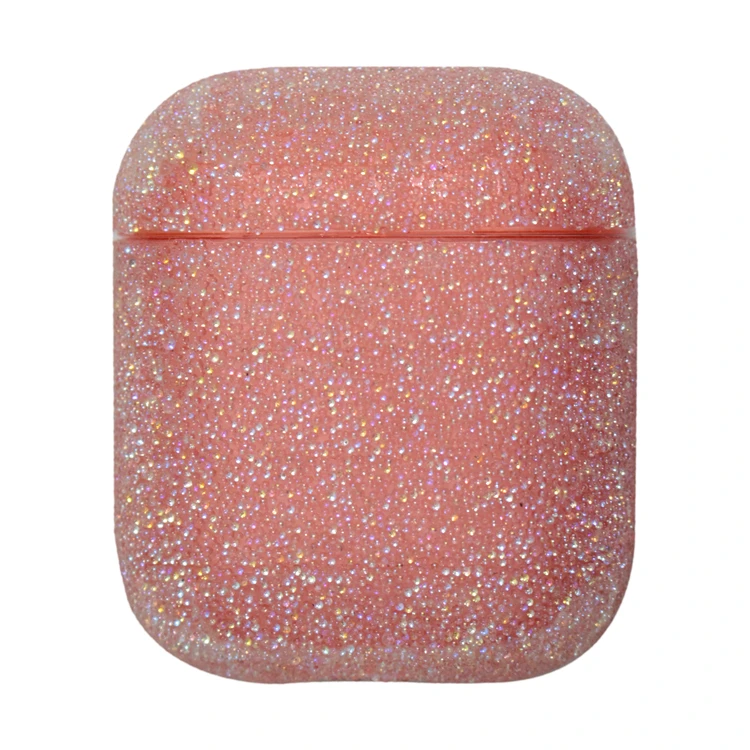 Роскошный цветной беспроводной чехол с 3D бриллиантами для iPhone airpods 1 2 для iPhone, чехол для гарнитуры, Жесткий Чехол для девочек из поликарбоната - Цвет: «Лвори»