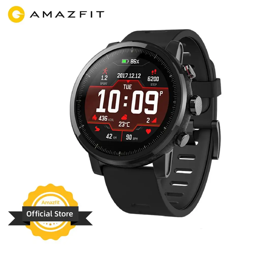 Amazfit Stratos Pace 2 Smartwatch Heart Monitor Smart Watch Bluetooth
GPS Calorie Count 50M Waterproof for Android Phone iOS