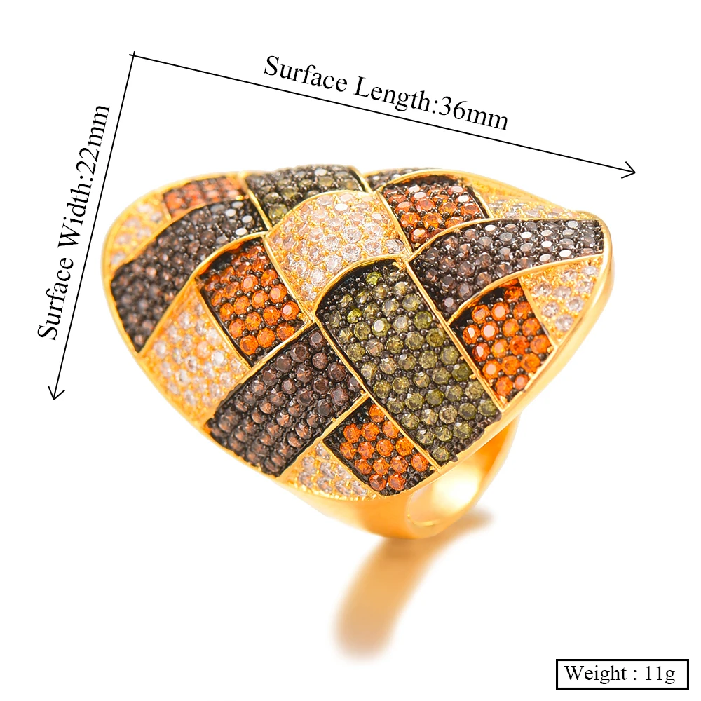 para As Mulheres Multicolor Zircão Cúbico Anel