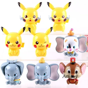 

4pcs/set Dumbo Monster Cartoon Cute Hot Toy Doll Toy for Kids Dumbo Monster Action Figure PVC Collectible Model Toy