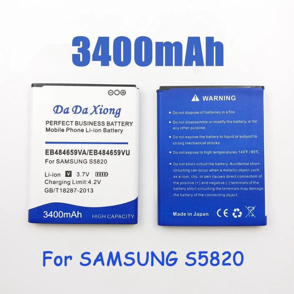 Аккумулятор 3400 мАч EB484659VA EB484659VU для Samsung Galaxy S5820 I8150 W689 S5690 T759 I8350 S8600 M930 I110 R730 I677 |
