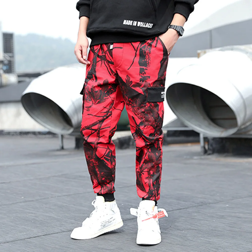 Pantalones de chándal de camuflaje para hombre, ropa de calle, prendas de vestir, moda coreana, 2021