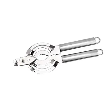 

Strong stainless steel can opener Adopt iron plating chromium + 201 handle Easy to operate Hanging hole design 1 pcs