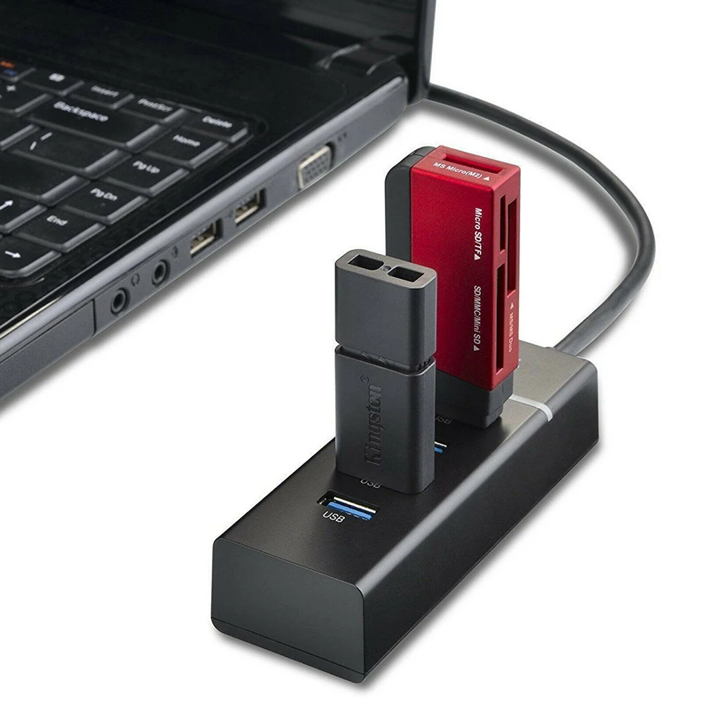 Usb-хаб Портативный USB 3,0 Супер скорость 4 порта хаб синхронизации данных адаптер для компьютера ноутбука
