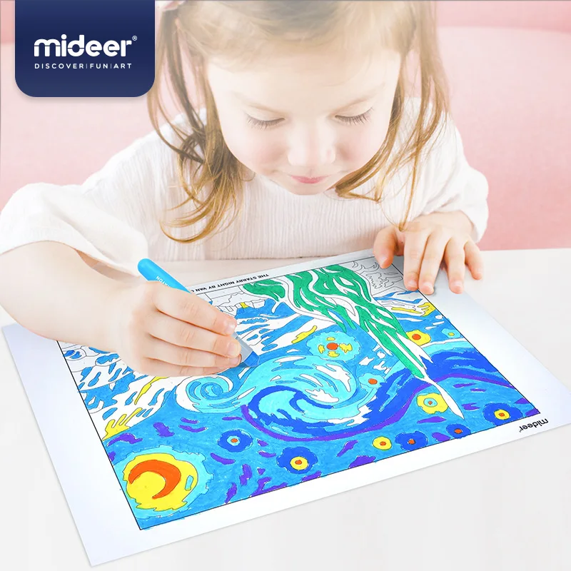 

MiDeer Mi lu shi jie Famous Paintings Children ENLIGHTEN Graffiti Coloring Painted Book Drawing Book Kindergarten Painting Pictu