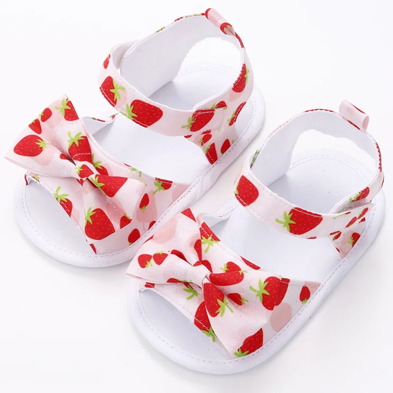 [Simfamily]/ хлопковые сандалии обувь для новорожденных летние Мягкие стильные сандалии для маленьких мальчиков и девочек милые сандалии на мягкой подошве с мультяшным принтом - Цвет: NO2