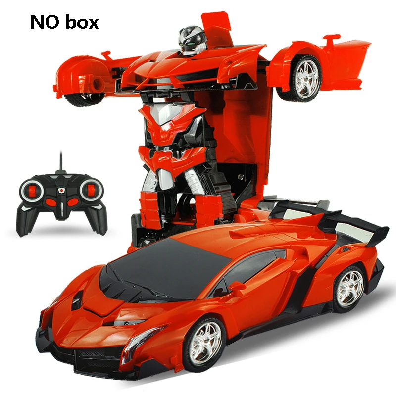 NO BOX New Rc Car Deformation 2 in 1 RC Car Driving Sports Cars drive Deformation Robots Models Remote Control Car RC Fighting Toy Gift - Цвет: NO BOX