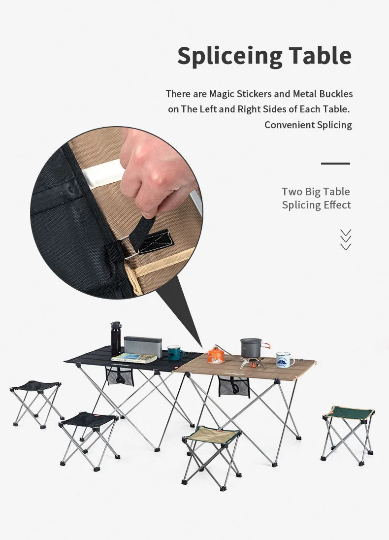 Naturehike стол для кемпинга складной переносной стол для пикника из алюминиевого сплава Открытый Сверхлегкий складной стол для барбекю кемпинг NH15Z012-S