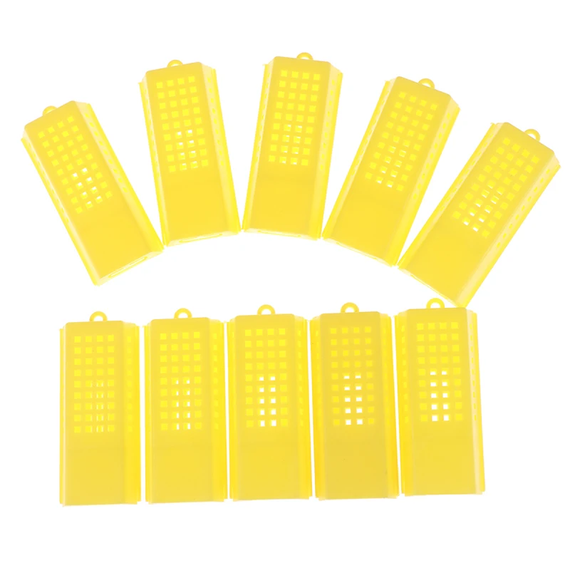 10 шт./лот Профессиональный клетка для пчелиной матки Ловец пластиковый для пчеловодства путешествия Butler 7,9 см x 3,6 см x 1,4 см