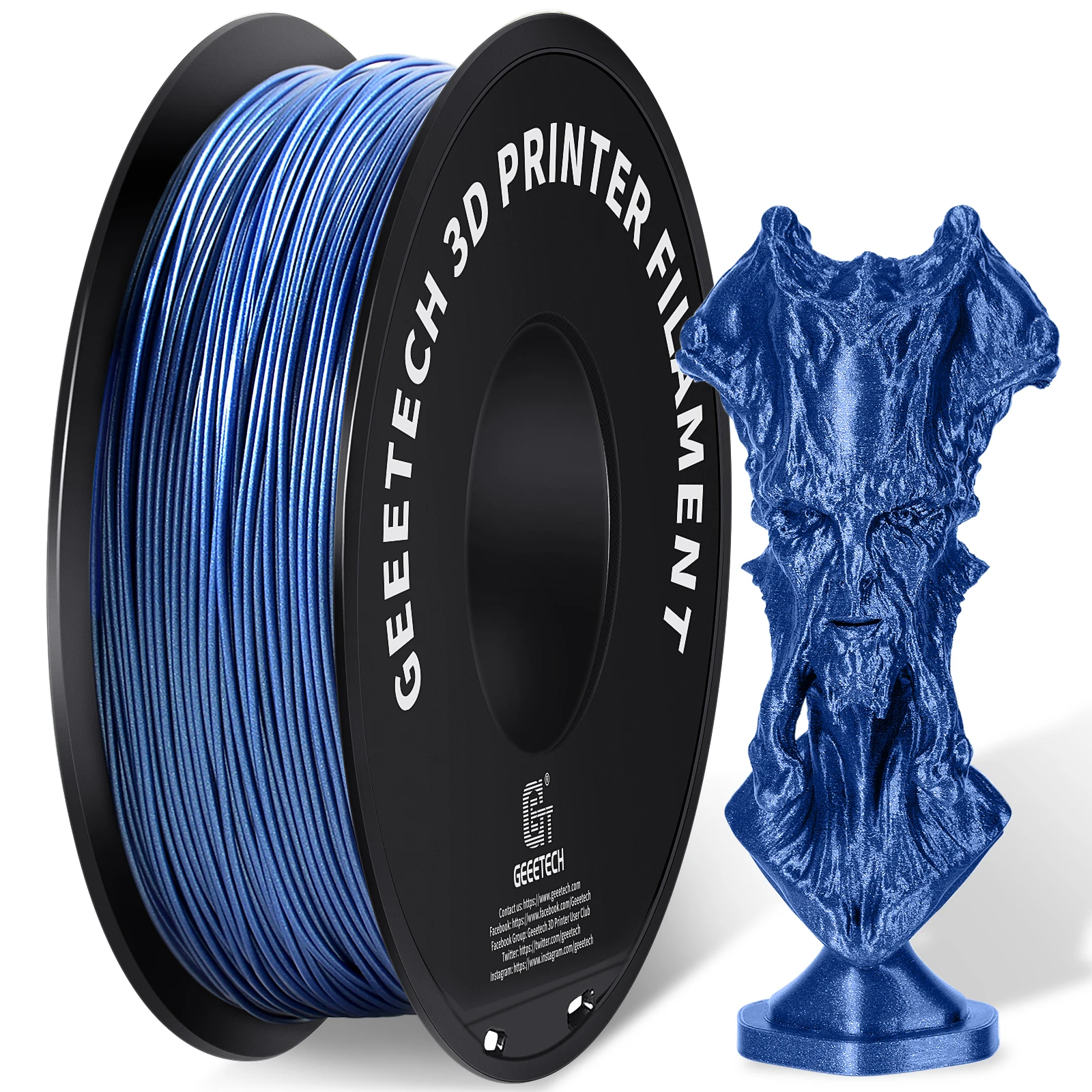 thumbnail image 1 of GEEETECH Silk PLA Filamento 3D Bobina de alambre de 1 kg y 1,75 mm Material para impresora 3D Recargas para impresión 3D Entrega rápida Envasado al vacío, 1 of 5