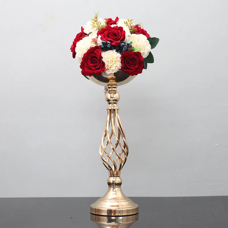 Свадебные реквизиты T-stage led twist подсвечник украшения железная ваза основной стол цветок Свадебная сцена украшение для входа