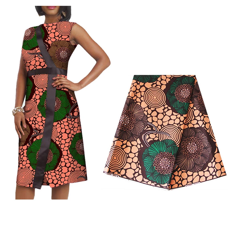 Африканская печатная настоящая восковая ткань для женского платья дизайн Анкара голландская настоящая восковая ткань Сделай Сам швейный материал 270