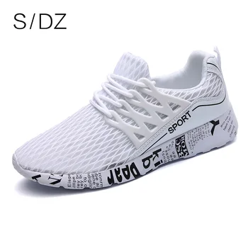 

SDZ Mens Shoes Casual Air Mesh Breathable Non-slip Summer Men Fashion 2020 Lace Up Streetwear Soft Lightweight 39-44 Size