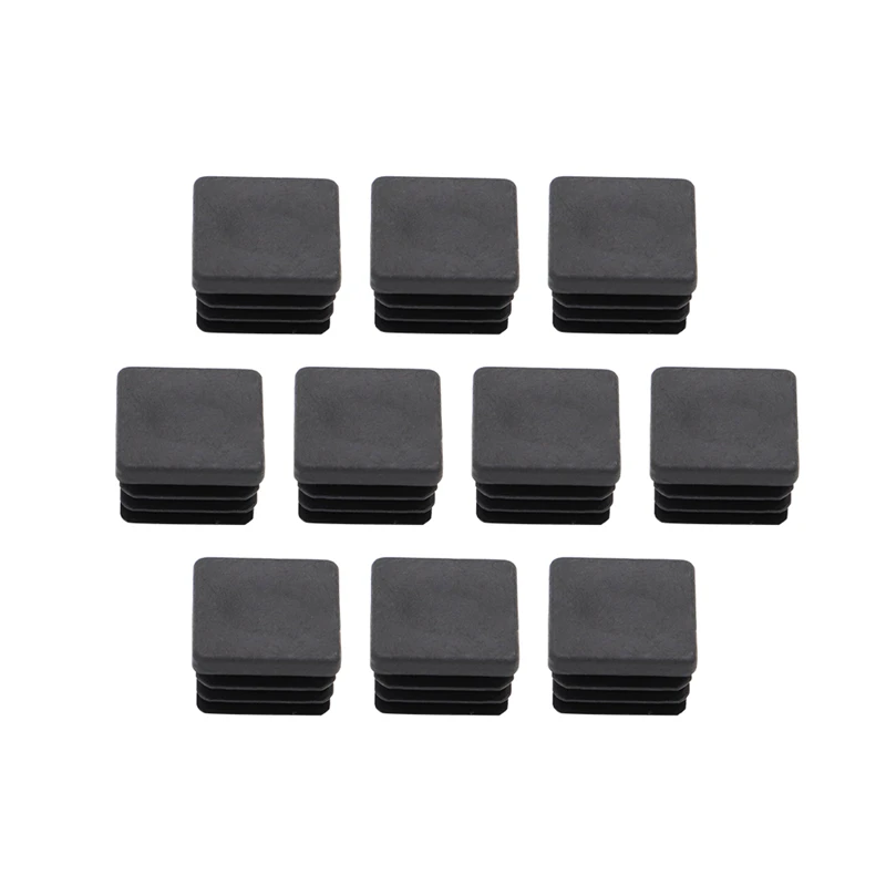 1" Square Plastic End Cap Insert Hole Plug Tube Tubing 1x1 Inch Post Pipe Furniture Chair Leg Hole Plug Blanking End Caps Inner
