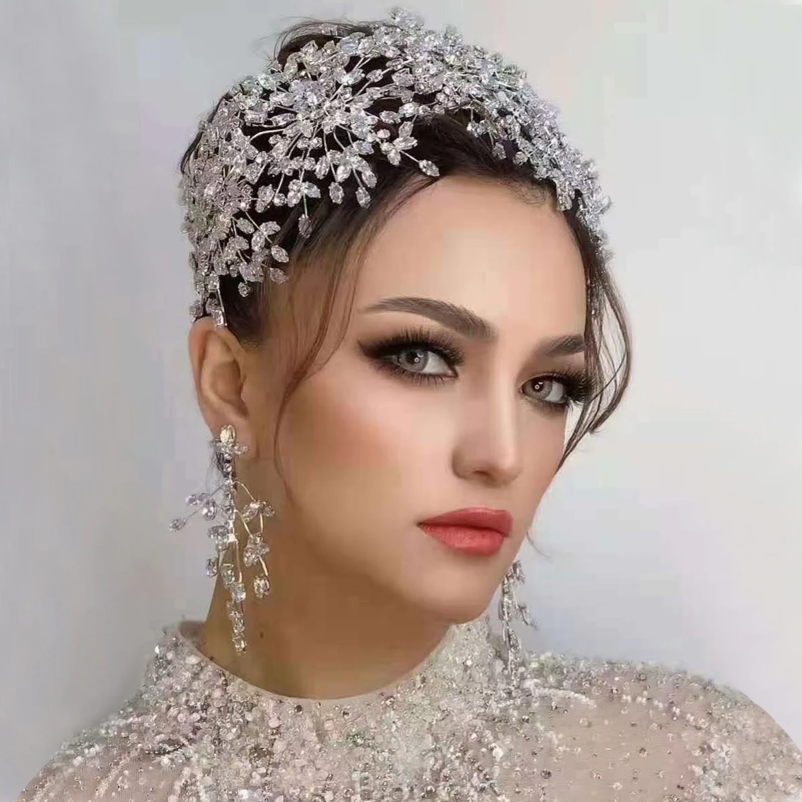 Jewelry Crown Crystals Tiaras Wedding Hair Clips Bridal Crowns Princess Headband 
