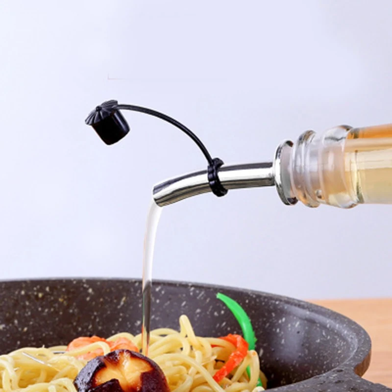 6 шт. нержавеющая сталь бутылка масла пятно Pourer рот диспенсер пробка колба набор