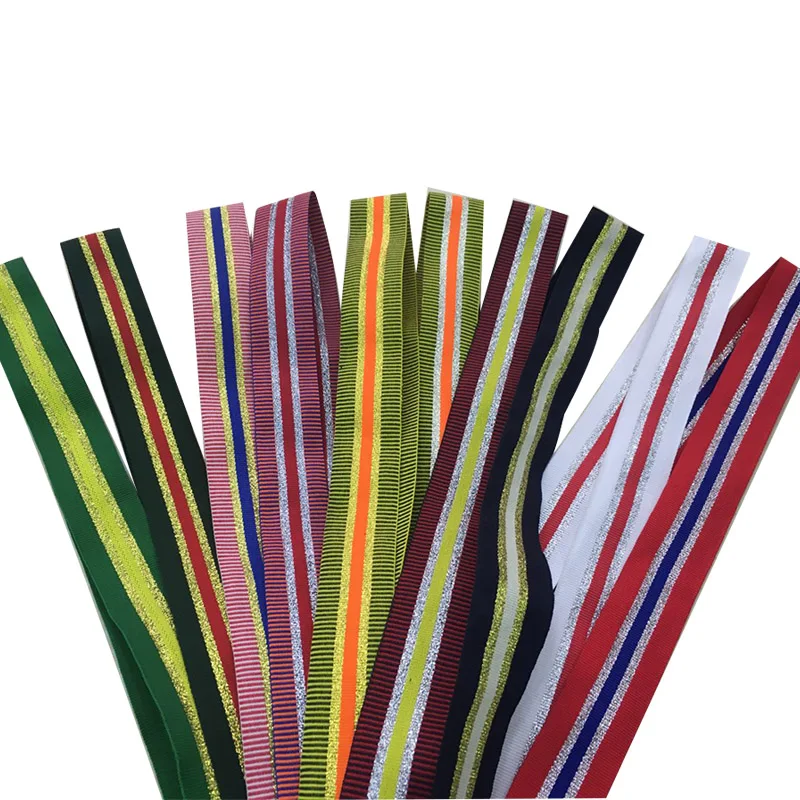 

25mm Plain Stripes Intercolor Stripes Grosgrain Ribbon Clothing Accessories Ribbon Party Decorative Sewing Accessories Tape