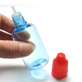 

Hot Empty 30ml Blue Plastic Bottle PET Dropper Bottle With Childproof Cap E Liquid Bottle