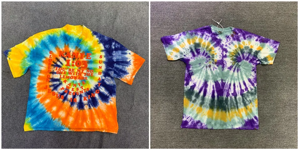 Футболка с принтом Tie Dye для мужчин и женщин стильная рубашка Тревиса Скотта