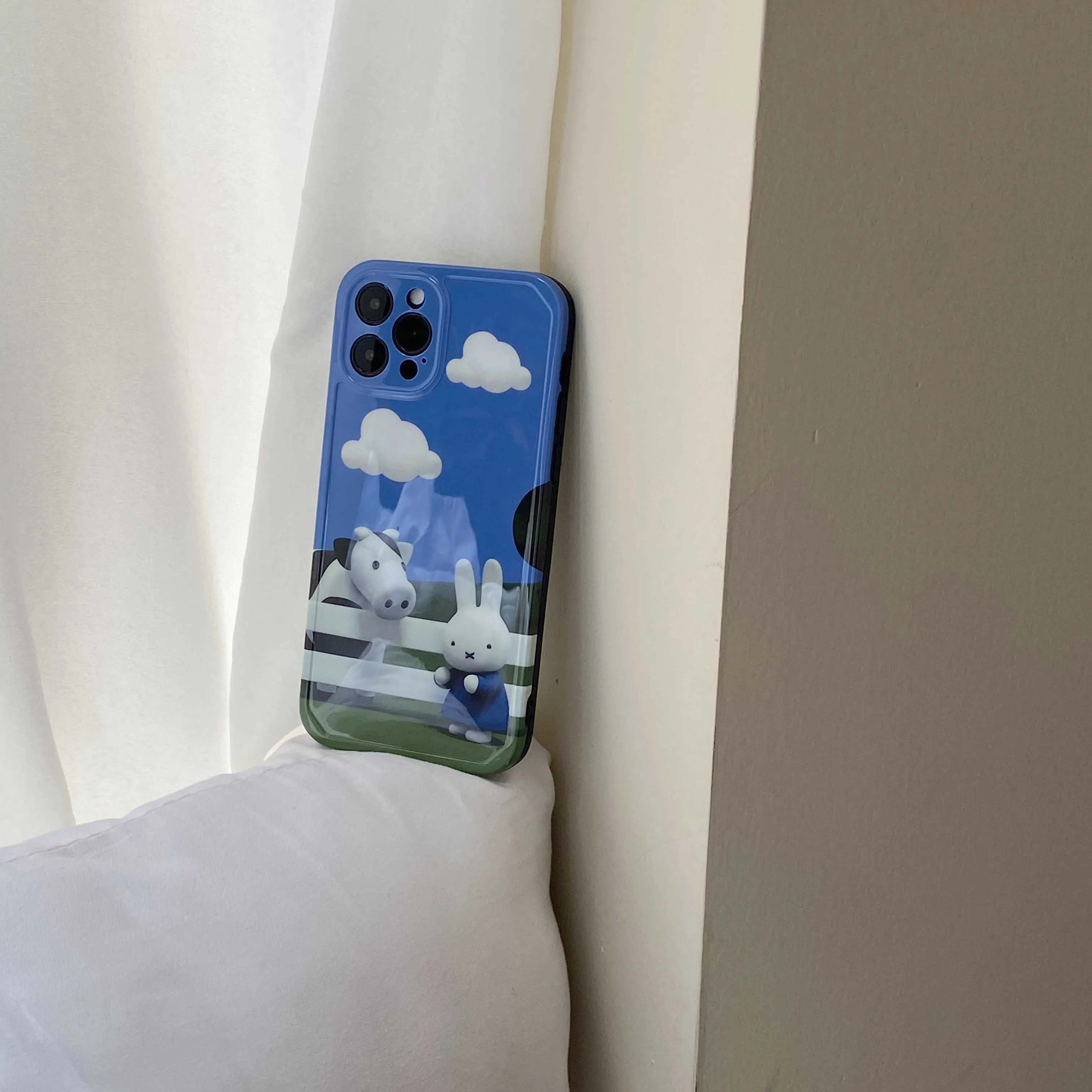 Lovely cartoon Cows Rabbit phone case for iphone 12 11 13 Pro Max Cover soft Protection 7 8 plus XR X XS 8Plus Fundas coque iphone 13 pro phone case