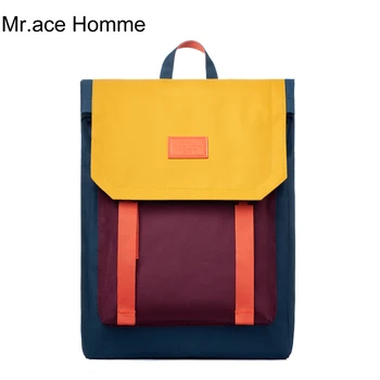 

Mr.ace Homme Blue And Red Print Laptop Backpack Men Waterproof School Backpack Women Large Travel Bag For Girl Bagback Boy