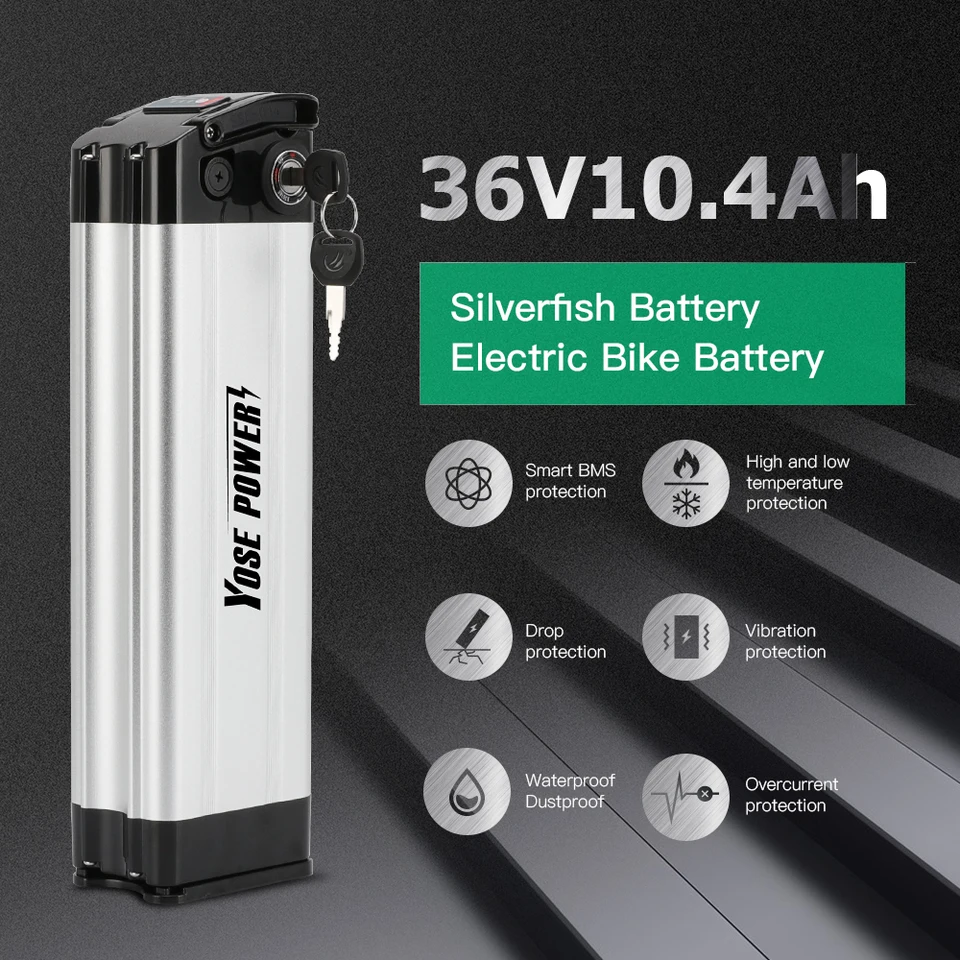Batterie Au Lithium 48V 36V Ebike, 8Ah 10Ah 13Ah, 15Ah, 17.5Ah, 18Ah