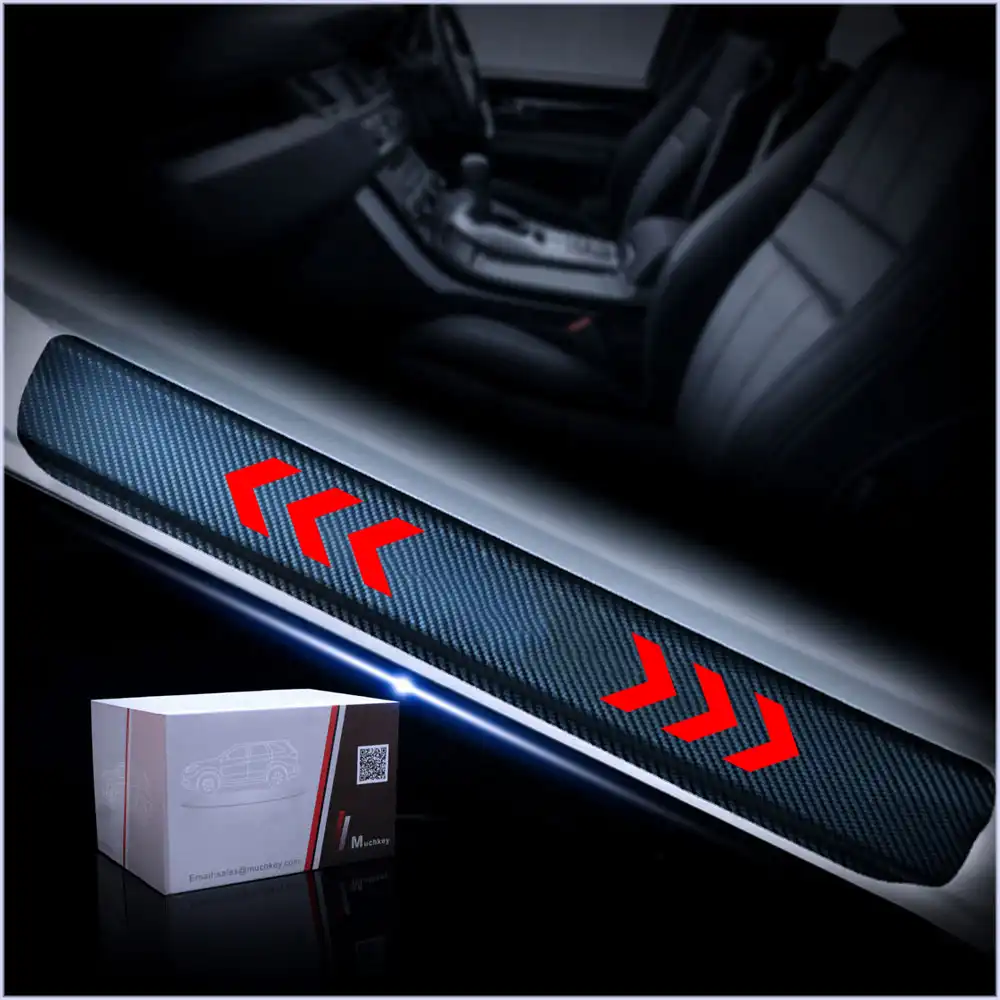 車のドアシルスカッフプレートドアのしきい値アルファロメオ 4c Giuliaジュリエッタstelvioカーボン繊維のステッカー車のアクセサリー 4 個 Nerf Bars Running Boards Aliexpress