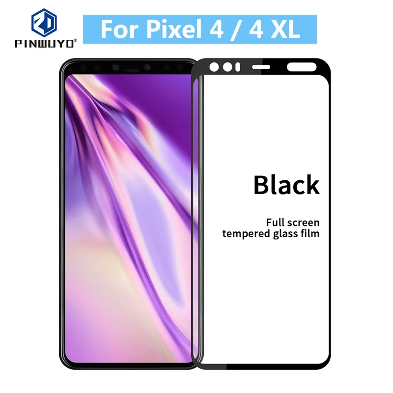 Для Google Pixel 4 4 XL оригинальная PINWUYO 2.5D 9H полноэкранная закаленная стеклянная пленка для Google Pixel 4 XL - Цвет: Черный