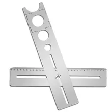 Плиточный локатор Дырокол из нержавеющей стали открывалка для отверстий прочный плиточный локатор Дырокол локатор Серебряный Регулируемый вспомогательный инструмент