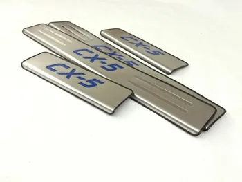 

Car styling accessories for Mazda CX 5 2013 2015 2016 door Sill protector wear plate of stainless steel plates for car pedal pro
