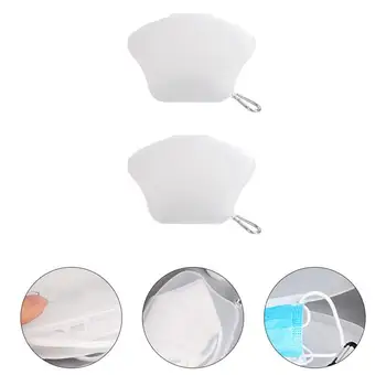 

2PCS Dust Proof Mask Temporary Storage Box Disposable Mask Storage Case Flip Cover Temporary Storage Folder Mask Storage Box