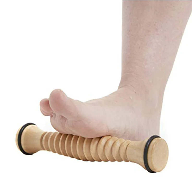 Wood Foot Massage Roller Plantar Fasciitis Relief Deep Tissue Tool