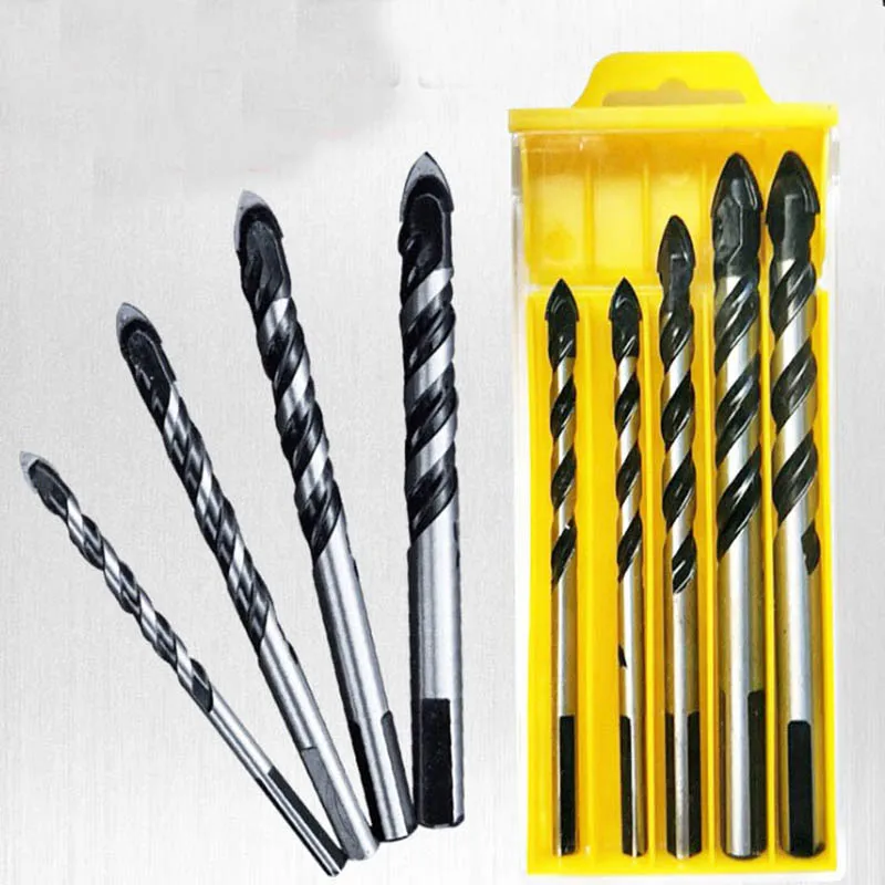 

5pcs/ set triangle drill 5.6.8.10.12mm v twist drill bit concrete ceramic glass drill