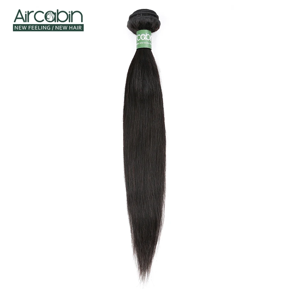 

Aircabin Brazilian Straight Hair Bundles 100% Remy Human Hair Extensions 1 Bundle/lots Can Be Dyed And Permed